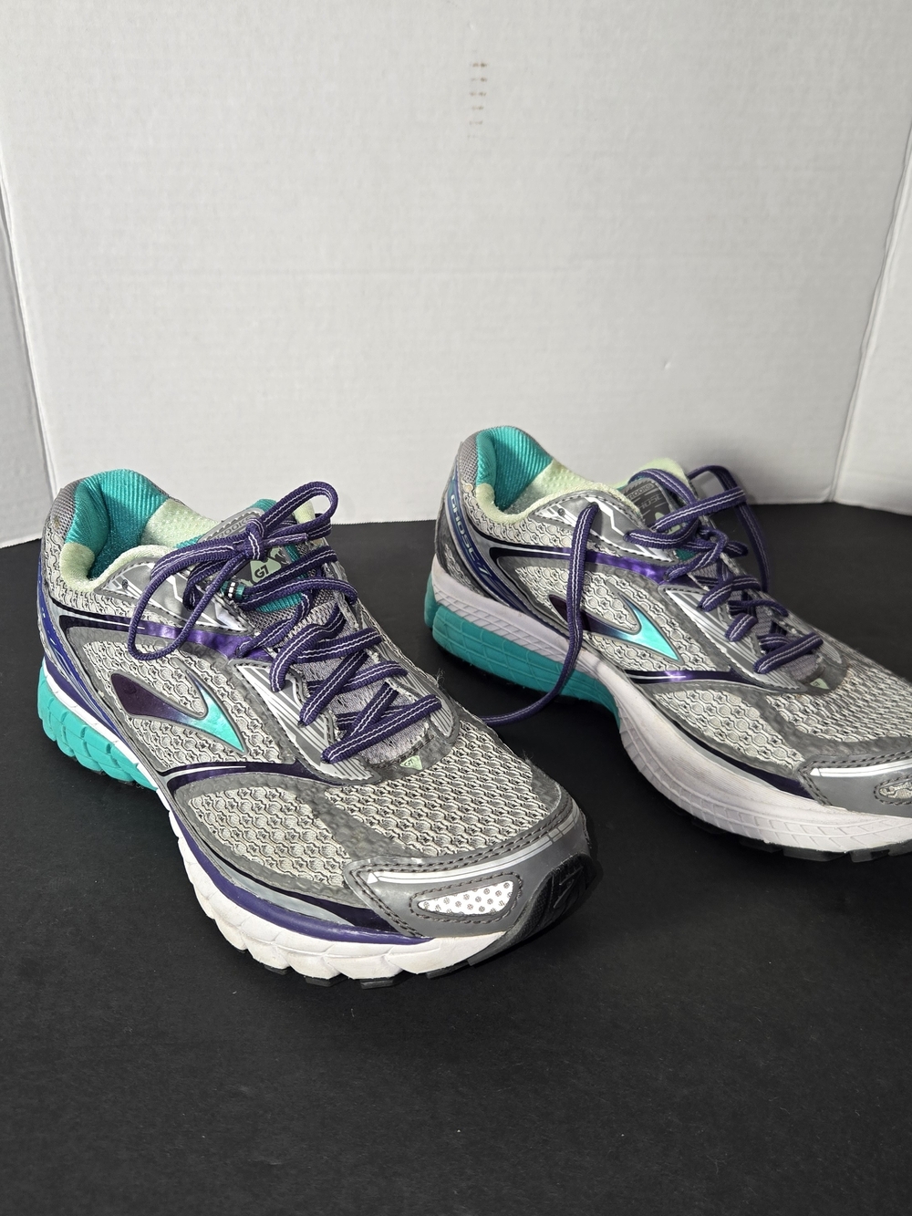 Brooks Ghost 7 'G7' Women's Running Shoes Gray/Teal/Purple Size 9 Wide - Picture 2 of 12